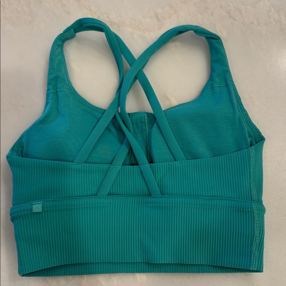 Lululemon Teal Ribbed Sports Bra - Picture 2 of 4